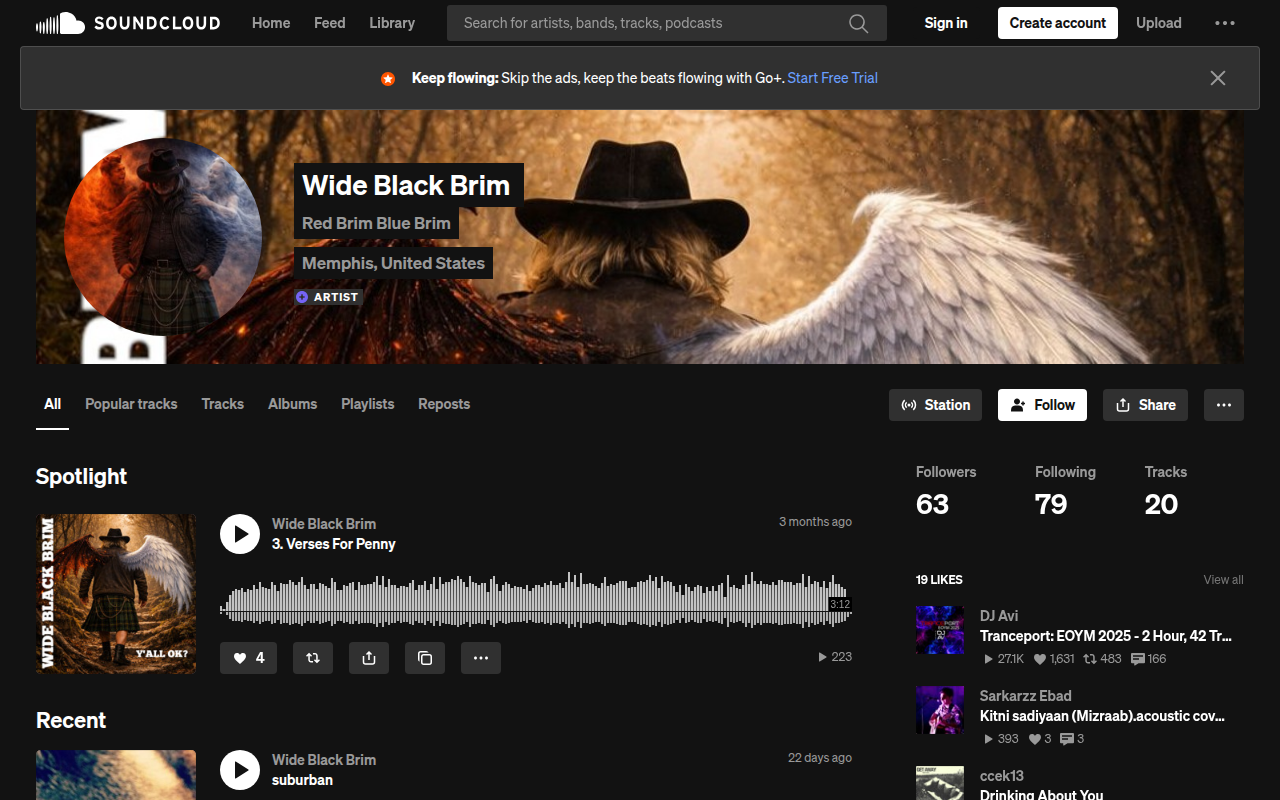 Wide Black Brim on SoundCloud